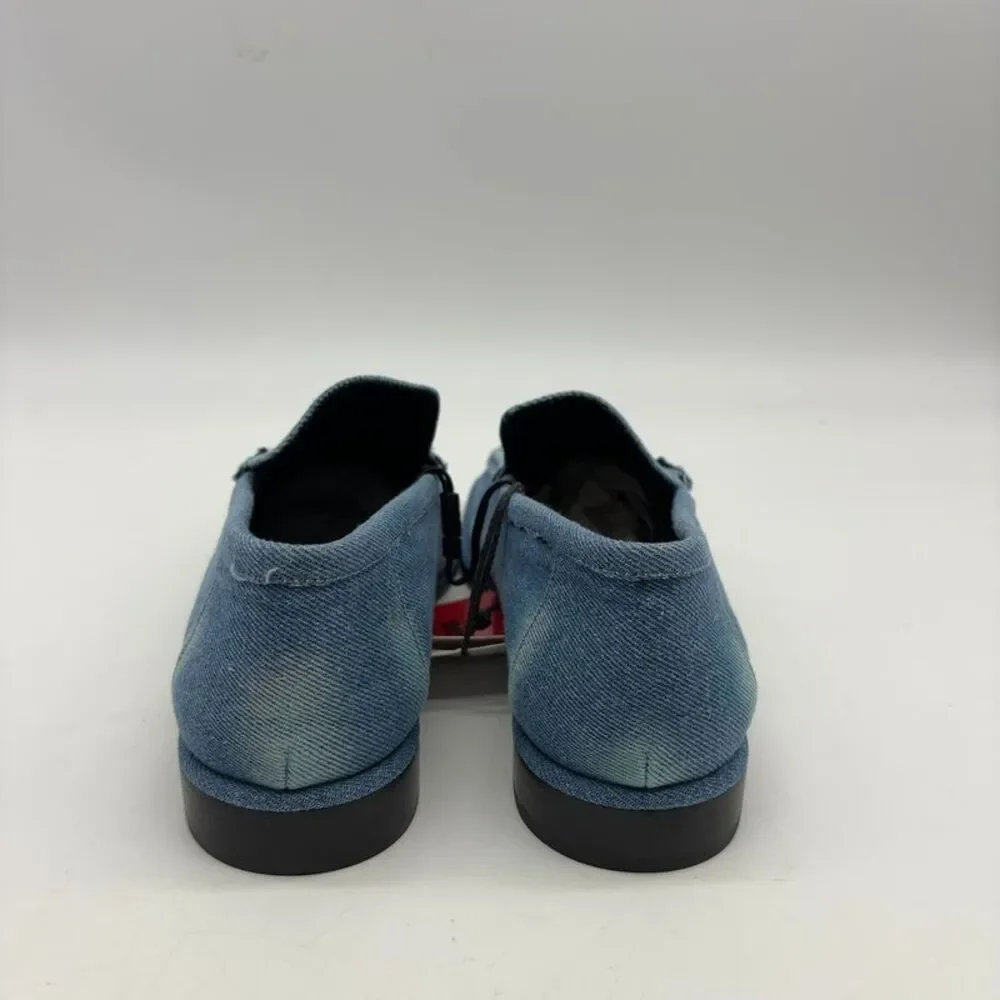 Zara Denim Loafers in Light Blue